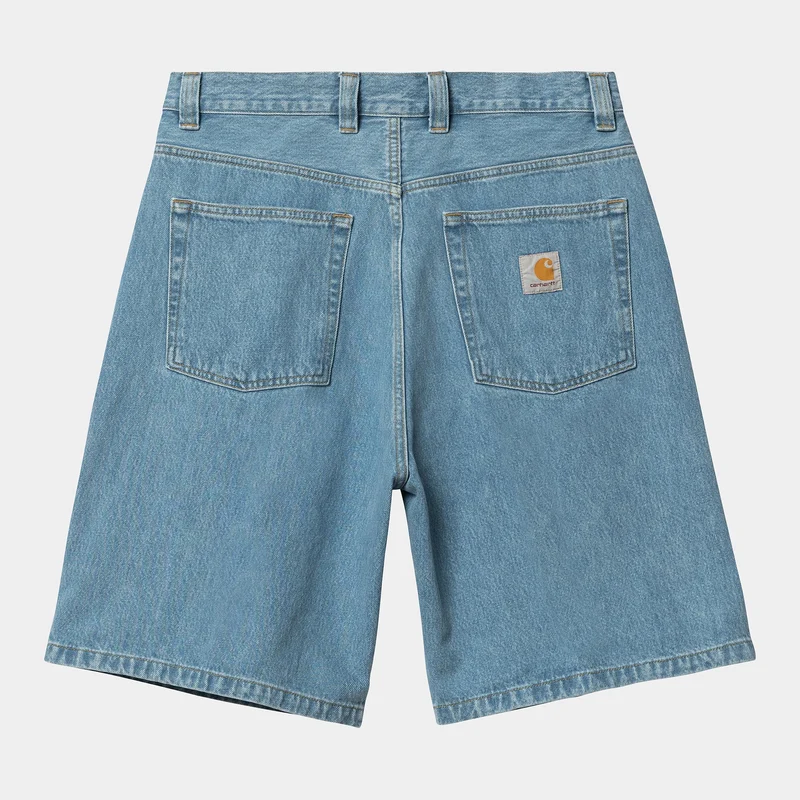 Carhartt WIP HEREN Brandon Smith denim short | Blue Stone gebleekt