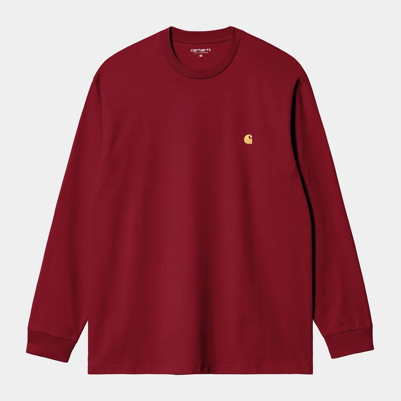 Carhartt WIP Heren Chase T-shirt met lange mouwen | Scharlakenrood