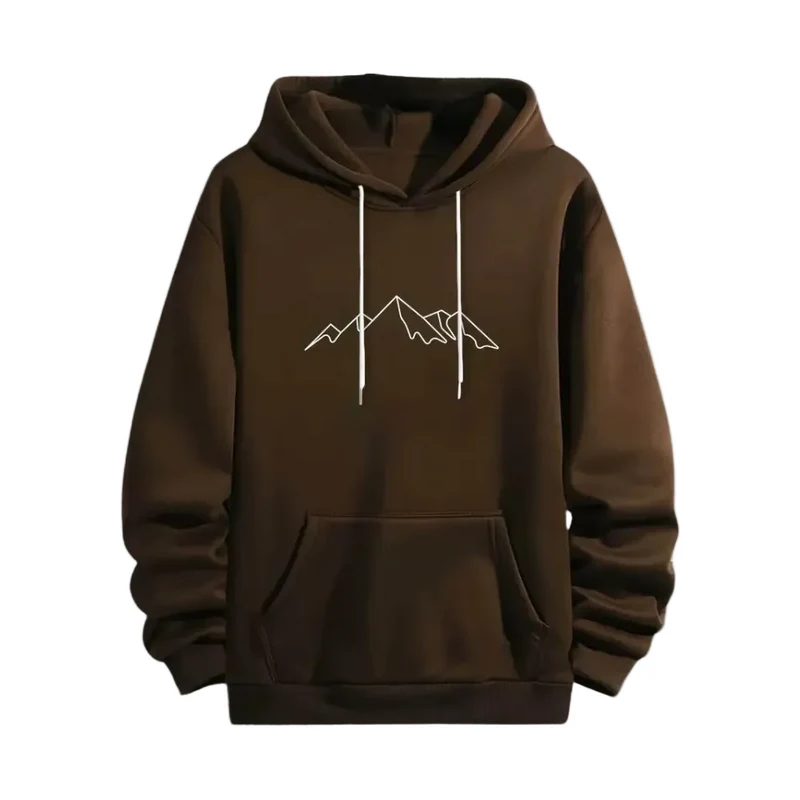 Heren Hoodie met Bergprint Stijlvol