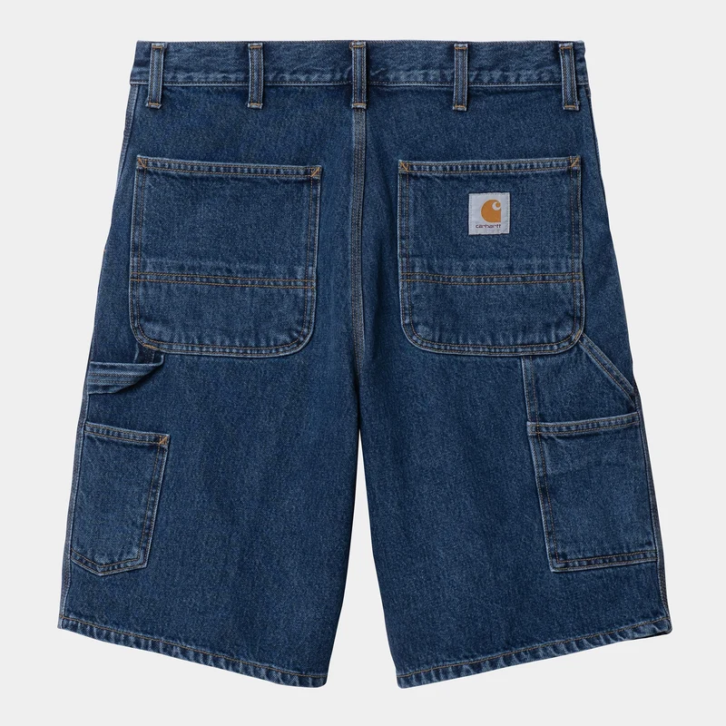 Carhartt WIP HEREN Single Knee Smith denim short | Blauw stonewashed
