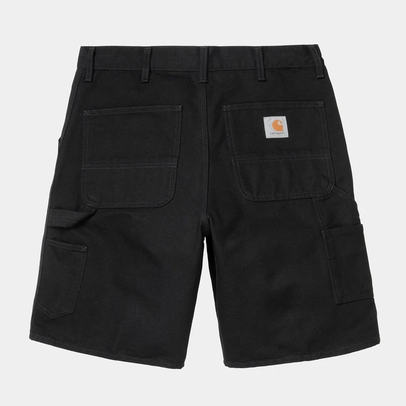 Carhartt WIP HEREN Single Knee Kort | Zwart Uitgespoeld