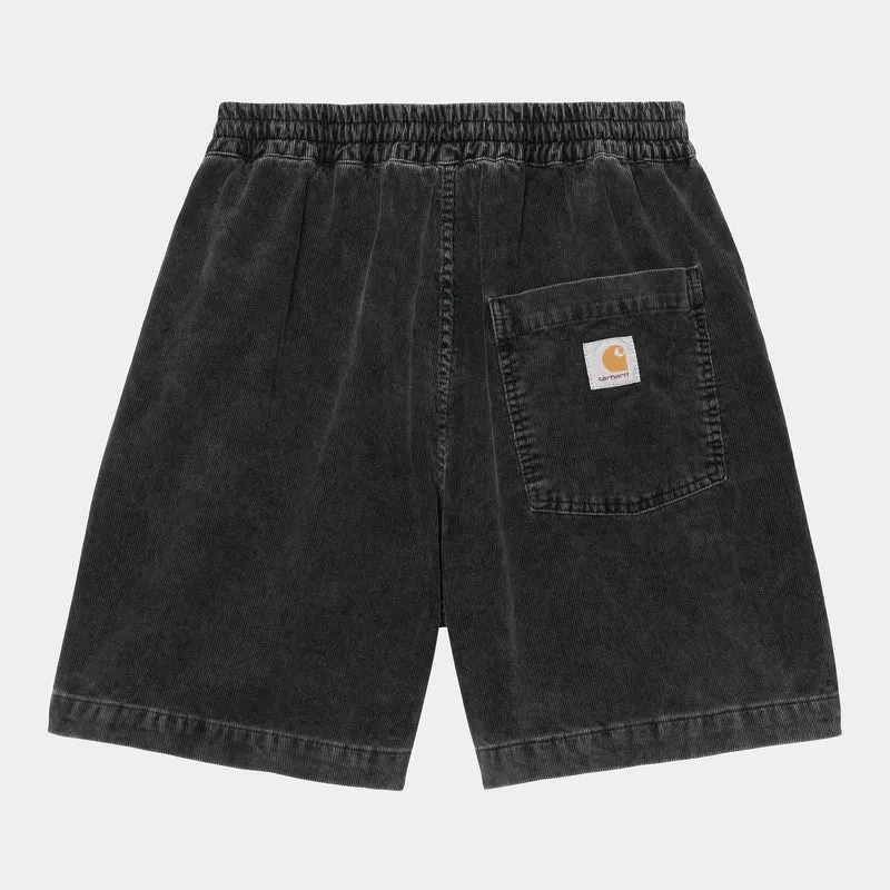 Carhartt WIP Heren Reynold Forsyth Corduroy Short | Zwart Dusky Washed