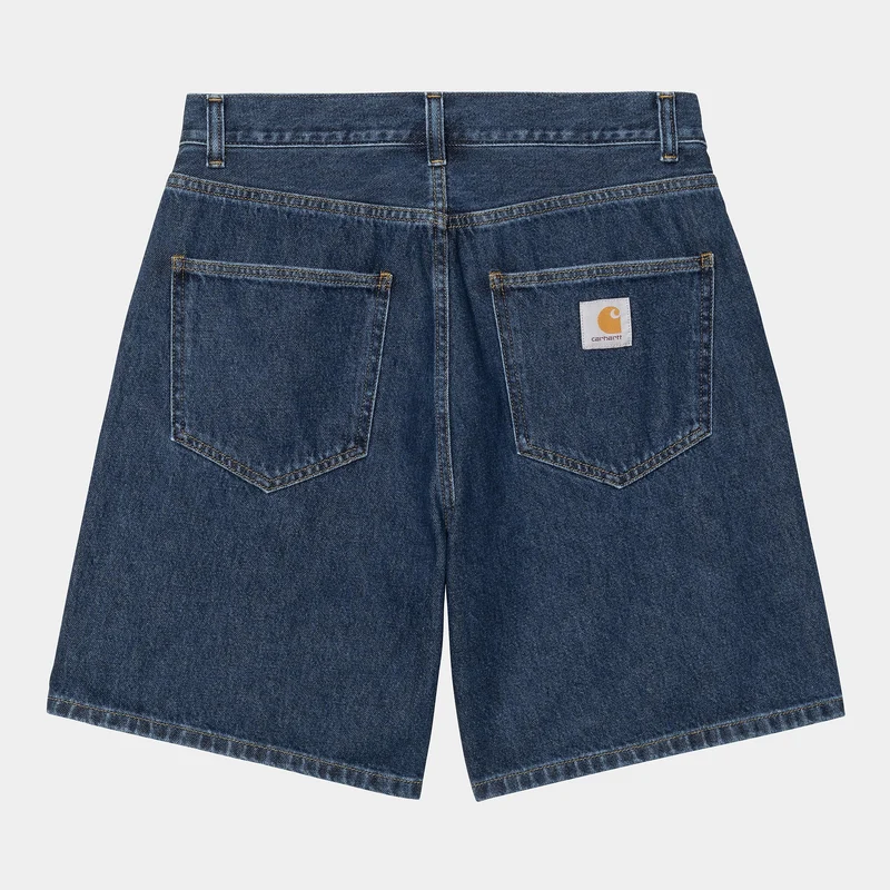 Carhartt WIP Heren Nolan Marshfield Denim Short | Blue Stone Washed