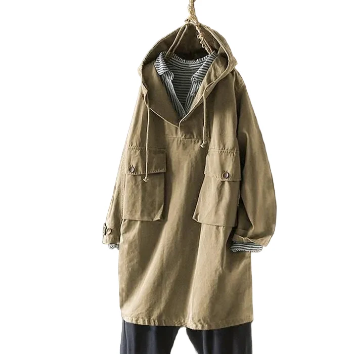 Dames Oversized Jack met Capuchon en V-hals