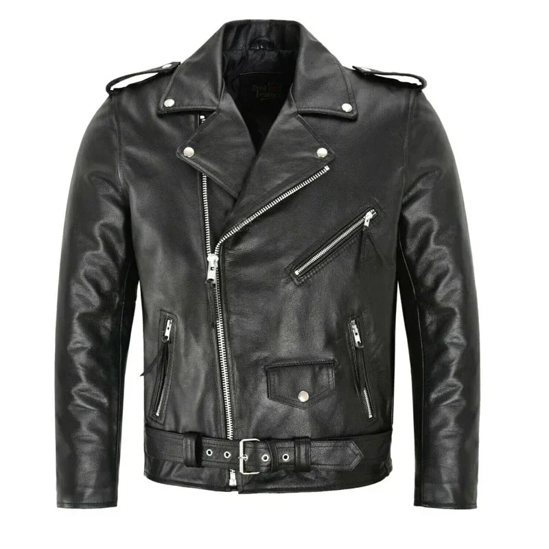 Heren Punkrockjack Met Metalen Details