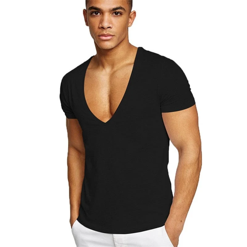 Heren T-shirt V-hals Casual Stijl