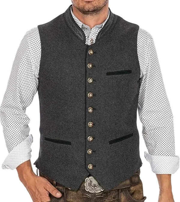 Heren Gilet Modern Design met Veelzijdige Look voor Formele en Informele Gelegenheden
