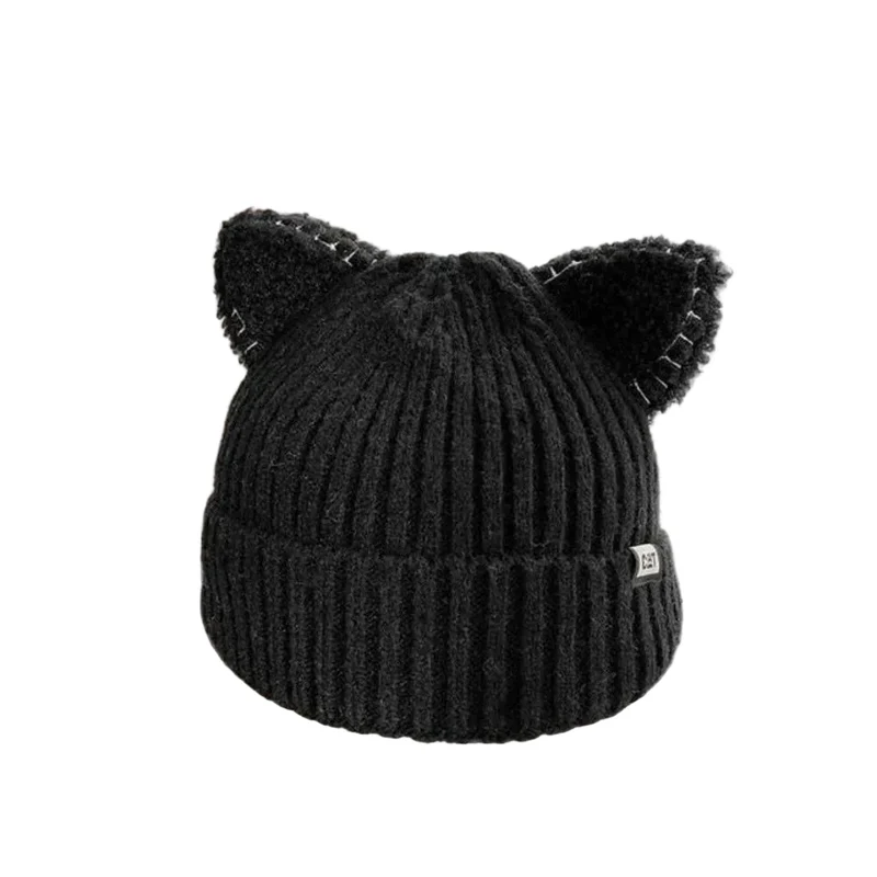 Dames Gebreide Wintermuts met Kattenoren