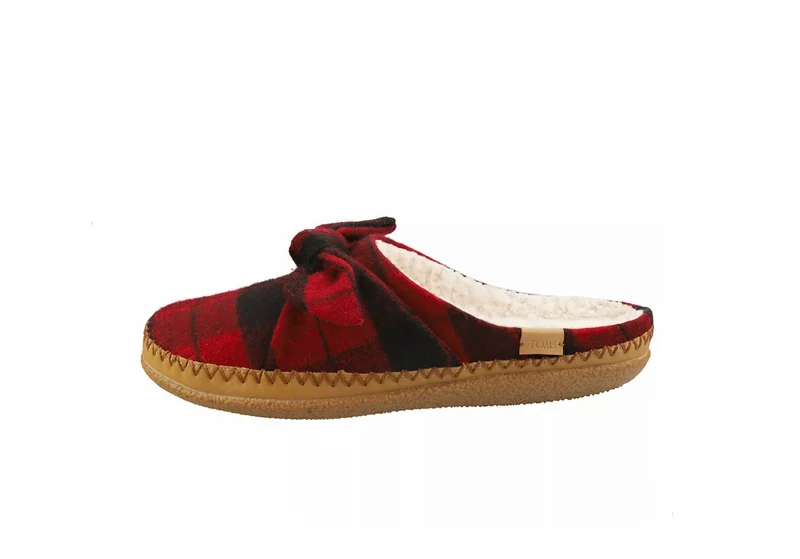 Toms- Klimop-Rood-Geruite-strik-slippers