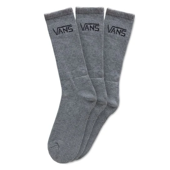 VANS Klassieke herensokken met ronde hals (3-pack) - grijs