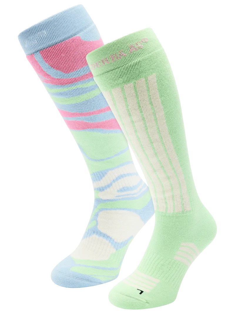 Ski Socks 2-pack | Ice Blue