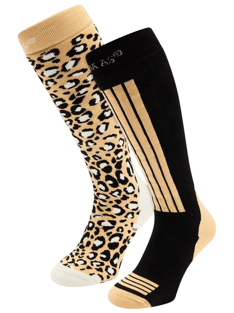 Ski Socks 2-pack | Black Multi