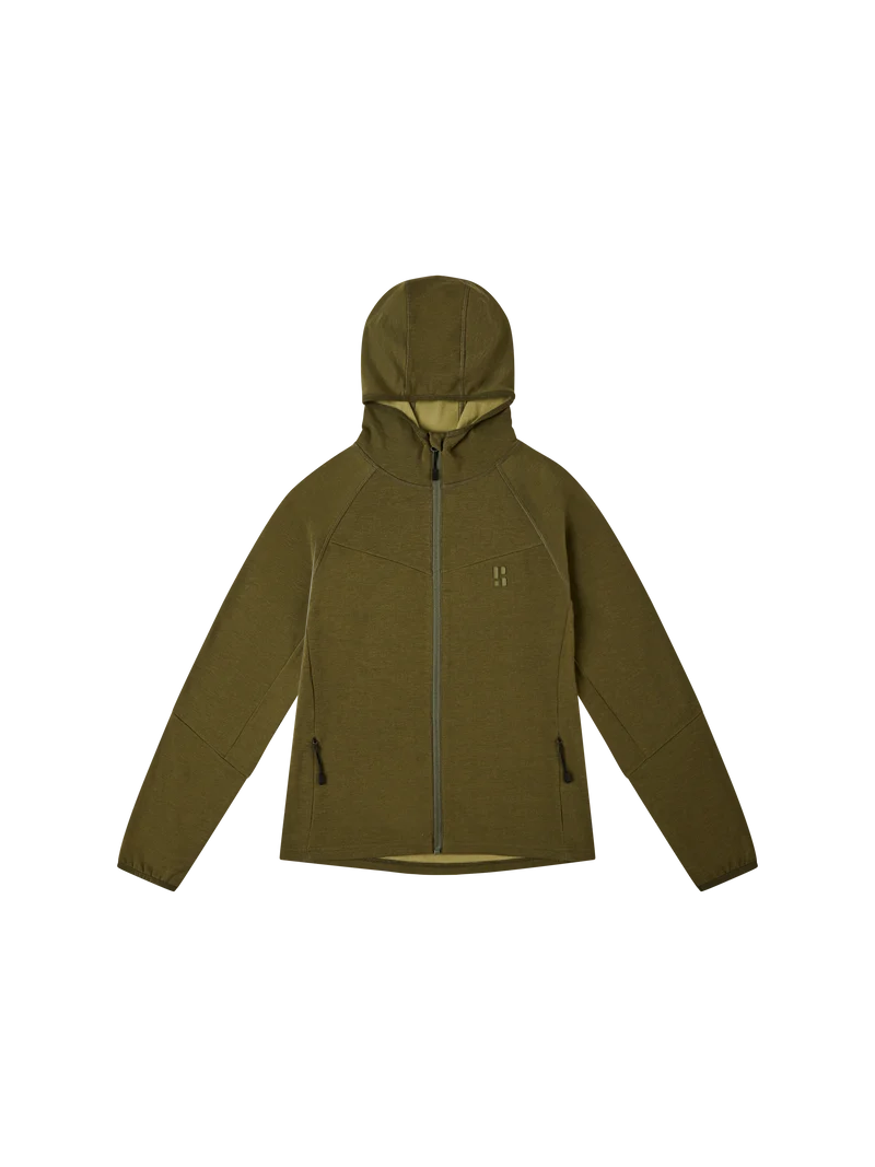 FS Merino Hood Women | Olive Green
