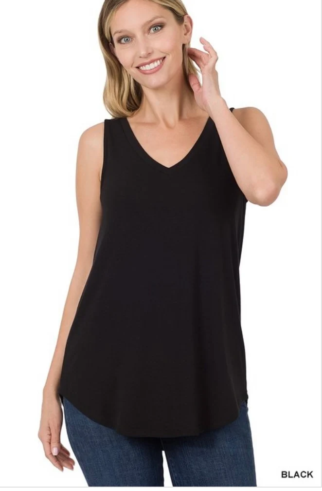 SLEEVELESS V-NECK