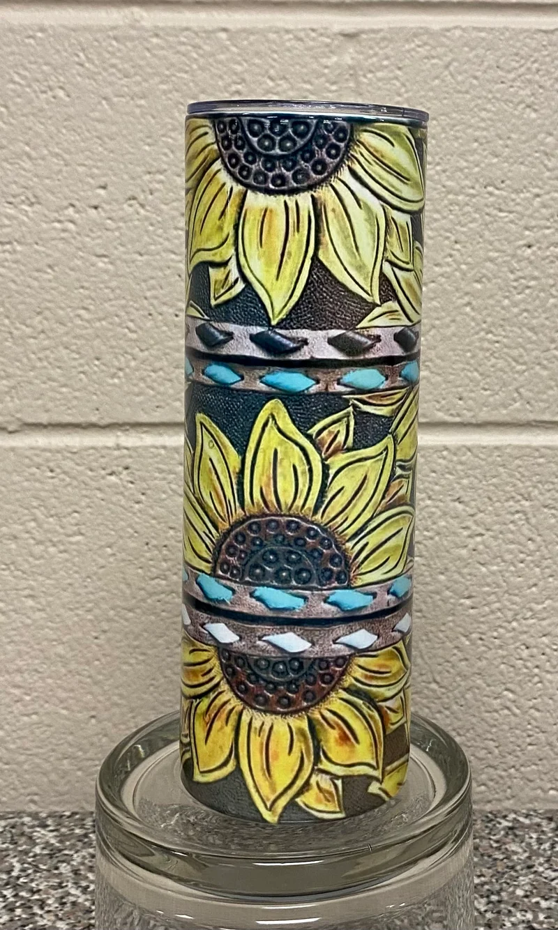 Sunflower Tumbler (leather look)