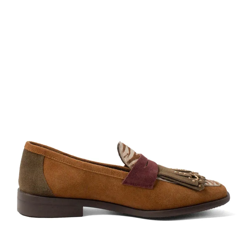 Lola Dames Loafers Suede Tan