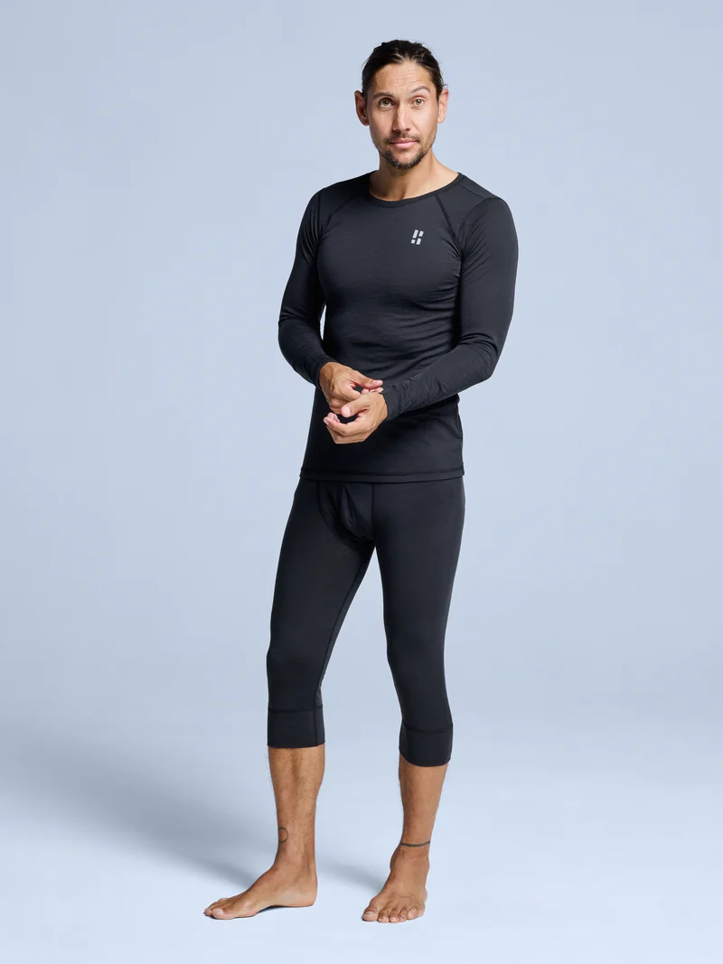 Merino Baselayer 3/4 Pant Men | Black