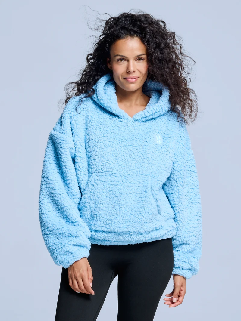 Four Seasons Fluffy Hoody Women | Ice Blue