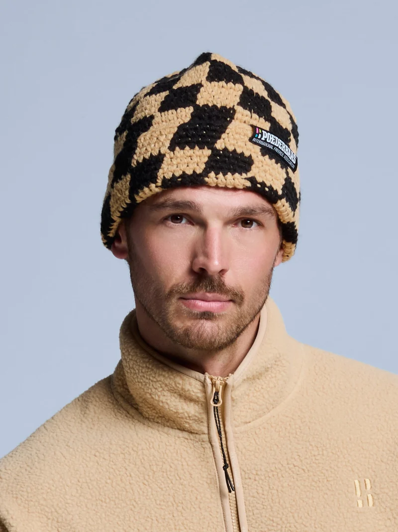 Checkerboard Beanie | Warm Sand