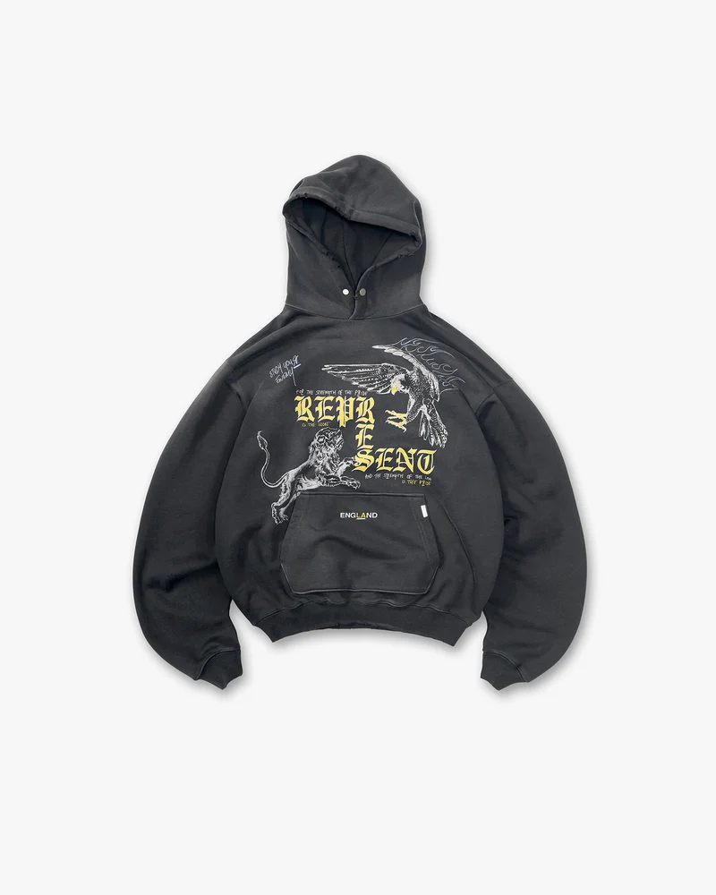Enemy Hoodie - Washed Black