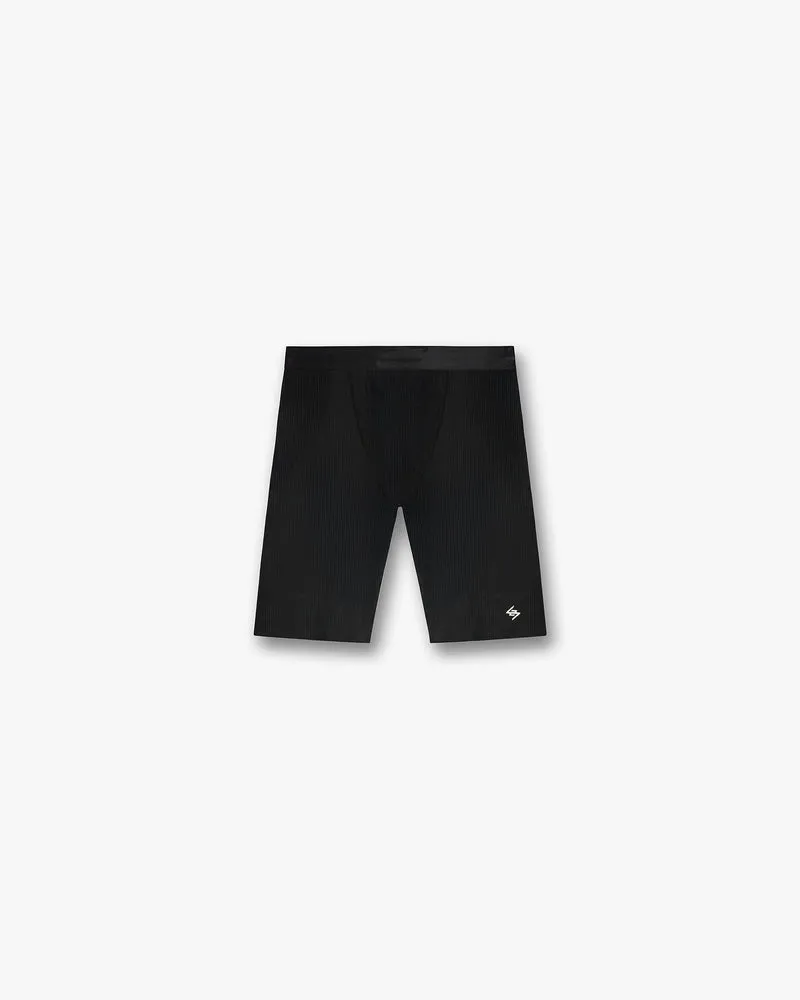 247 Ribbed Half Tight - Jet Black