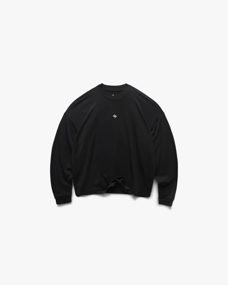 247 DNA Oversized Long Sleeve T-Shirt - Jet Black