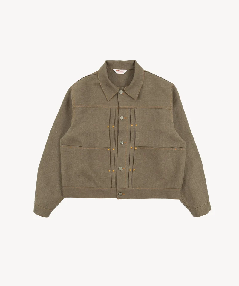 REWORK® DOUBLE PLEATED LINEN JACKET