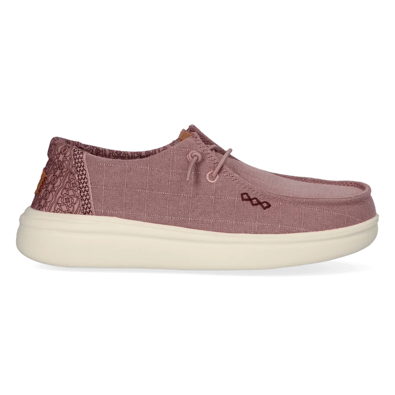 Wendy Rise Chambray Grid Dames Instappers Rose Purple