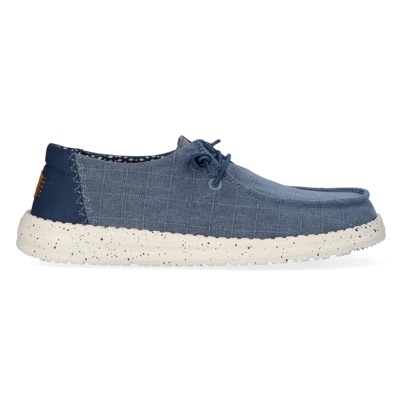 Wendy Chambray Grid Dames Instappers Ensign Blue