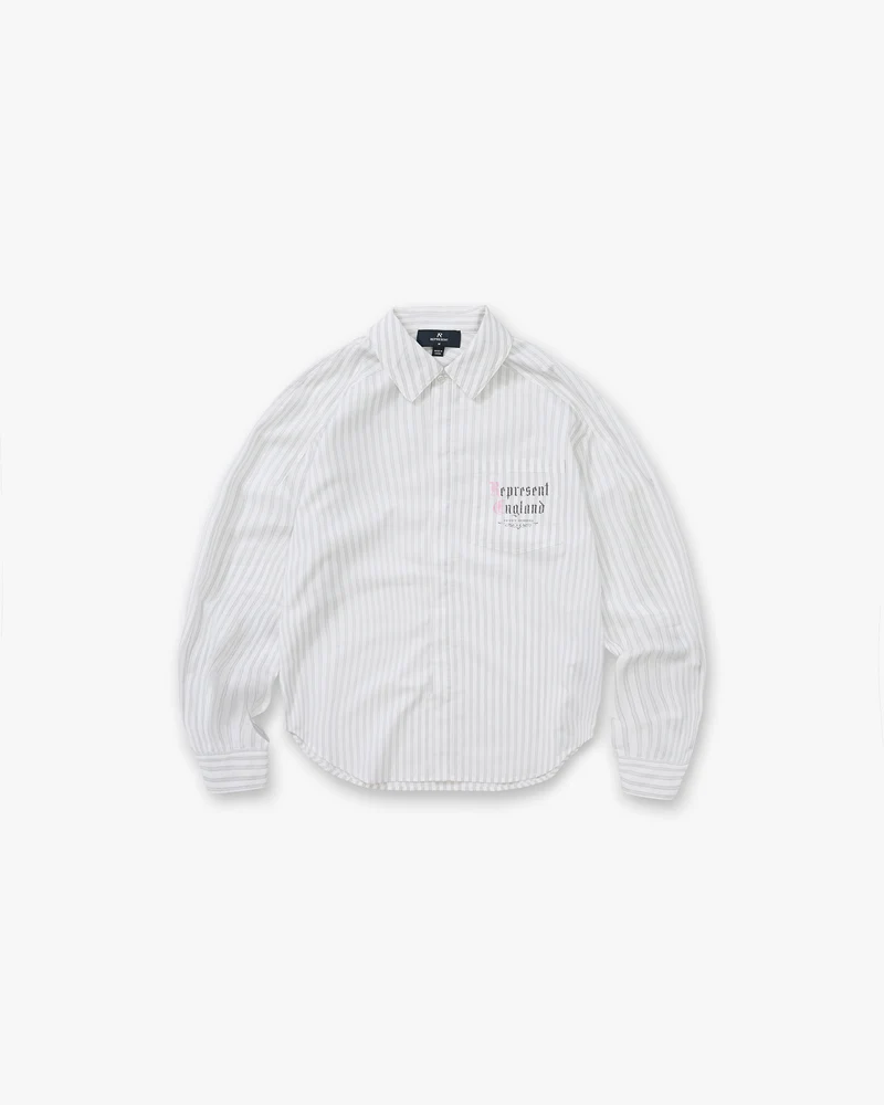 Pinstripe Shirt - Flat White