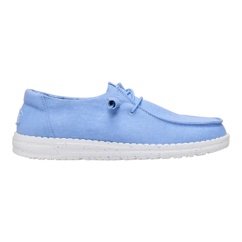 Wendy Stretch Canvas Dames Instappers Hydrangea Blue