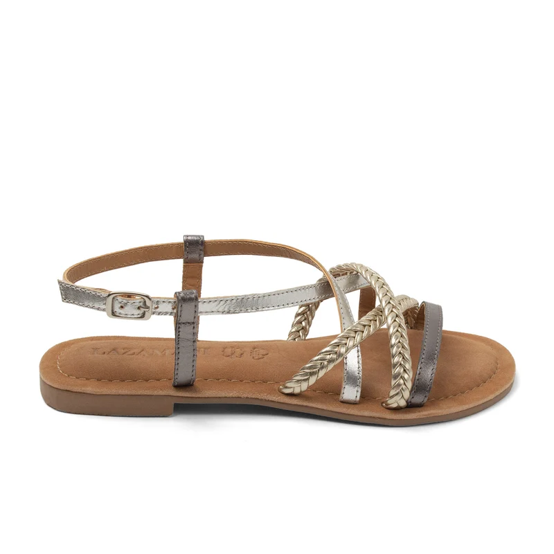 Gea Dames Sandalen Leer Silver
