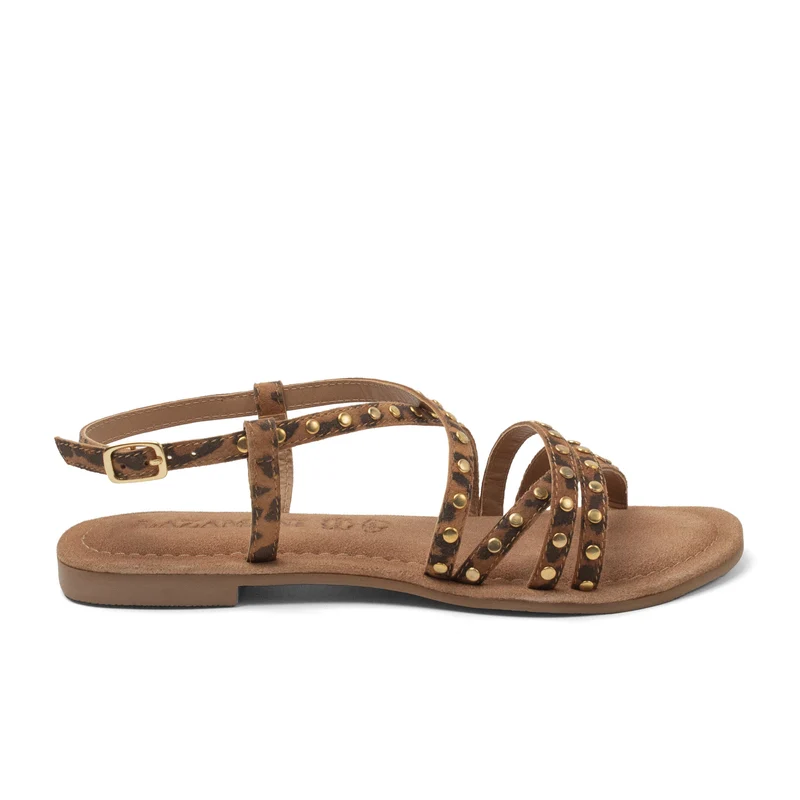 Tova Dames Sandalen Suede Leopard