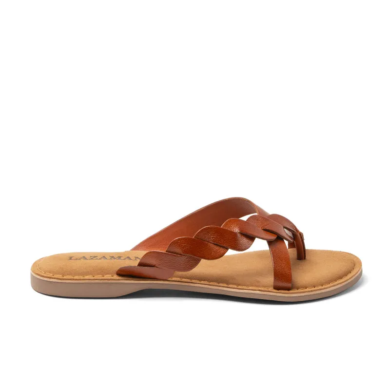 Avi Dames Teenslippers Leer Tan