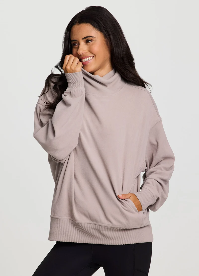 Oliver Plush Oversized Mock Neck Pullover