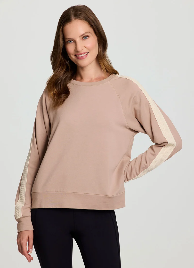 Cozy Day Pullover With Crochet Trim