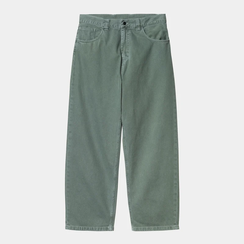 Carhartt WIP HEREN Brandon Clark Twill Pant - Silver Pine Stone geverfd