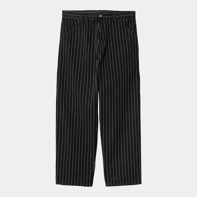 Carhartt WIP Heren OG Single Knee Broek - Seaton Stripe Zwart