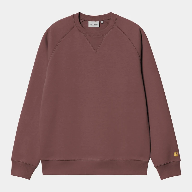 Carhartt WIP Heren Chase Sweat Top - Donkerroze