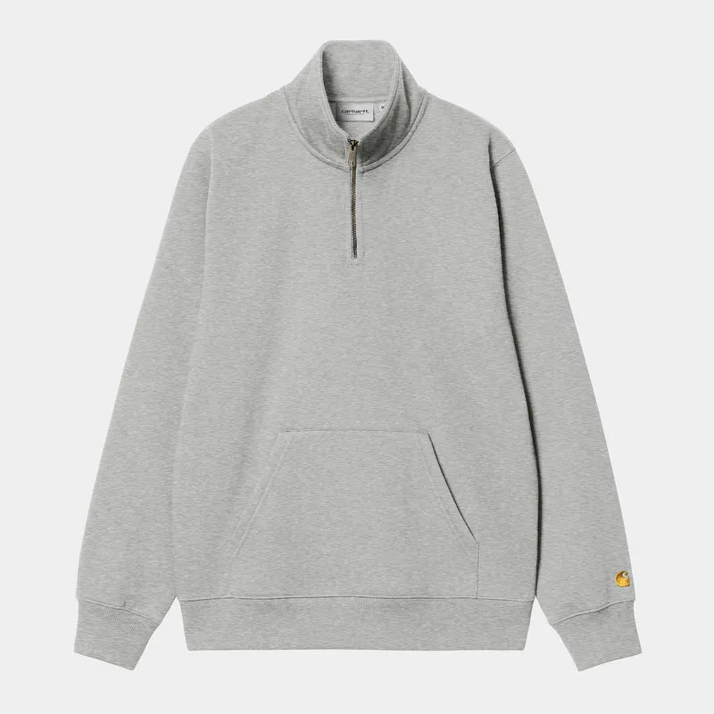 Carhartt WIP Heren Chase Neck Zip Sweat Top - Grijs Heather