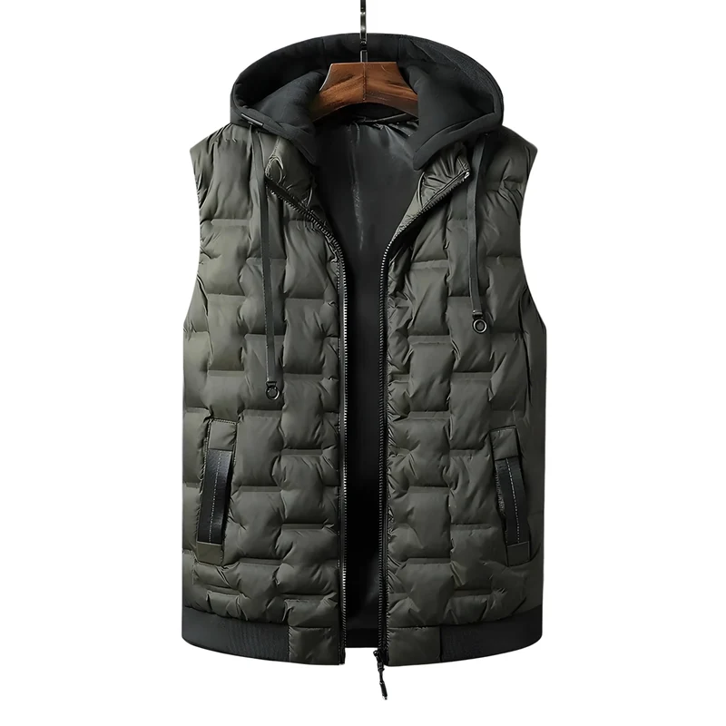 Heren Vest met Capuchon en Moderne Pasvorm