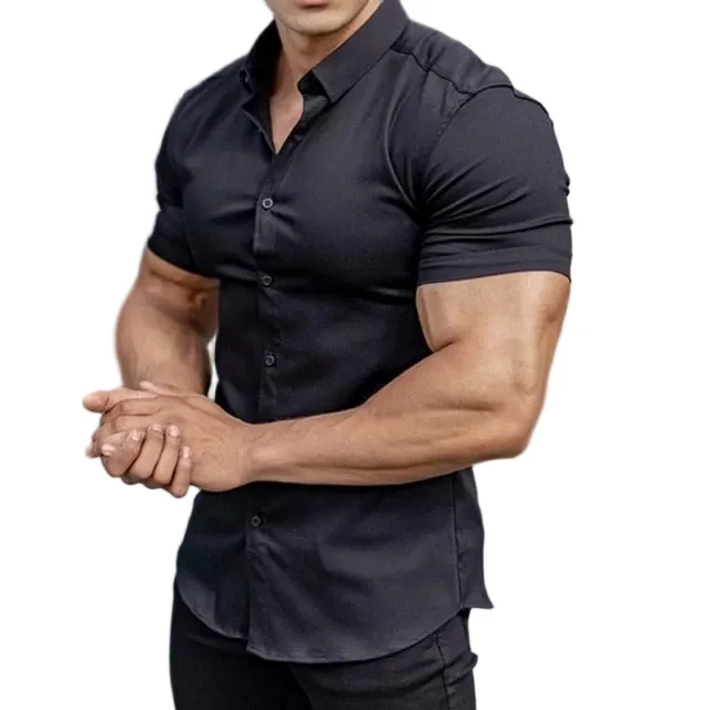 Heren T Shirt Korte Mouwen Slanke Pasvorm