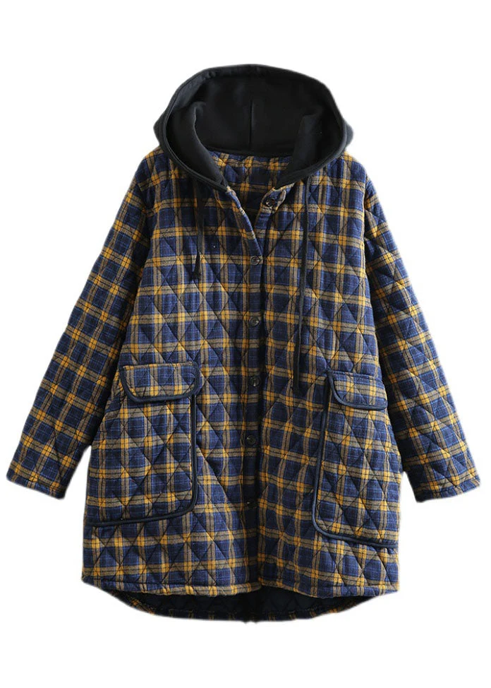 Dames Parka met Capuchon en Geruite Zakken
