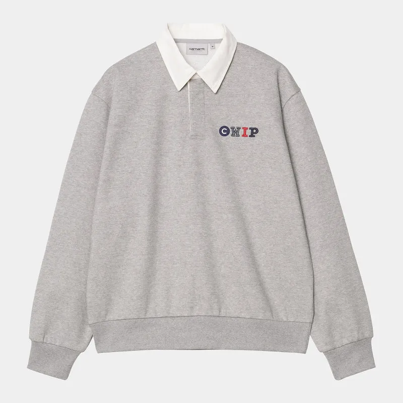 Carhartt WIP Heren Flags Rugby Sweat Top - Grijs Heather