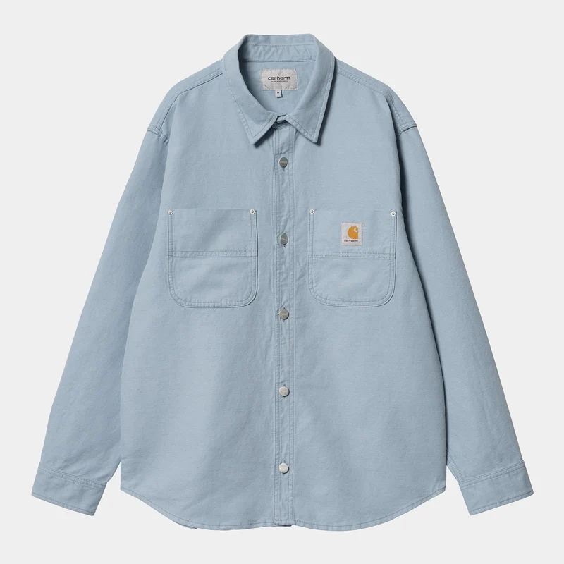 Carhartt WIP HEREN Walter Overhemdjasje - Misty Rinsed