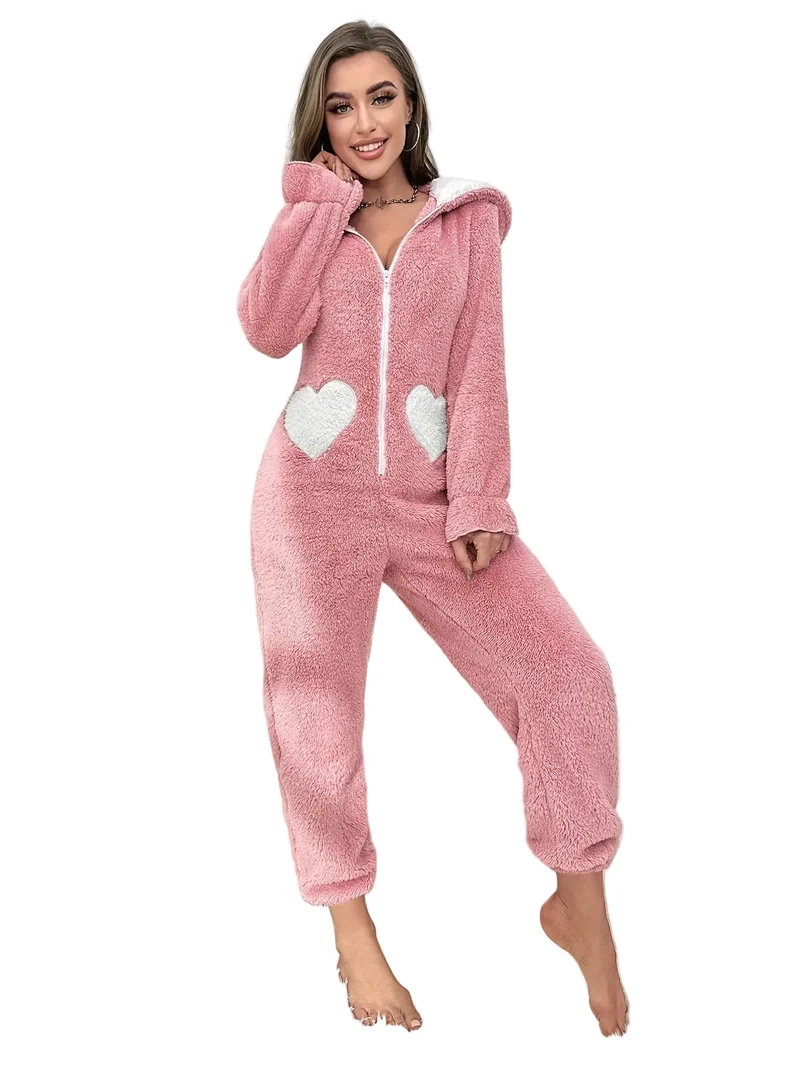 Dames Onesie met Capuchon en Konijnenoren voor Comfortabele Avonden