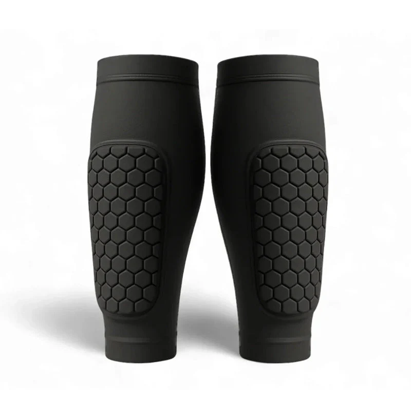 Unisex Voetbal Scheenbeschermers Met Schokabsorberende Vulling voor Comfort en Bescherming