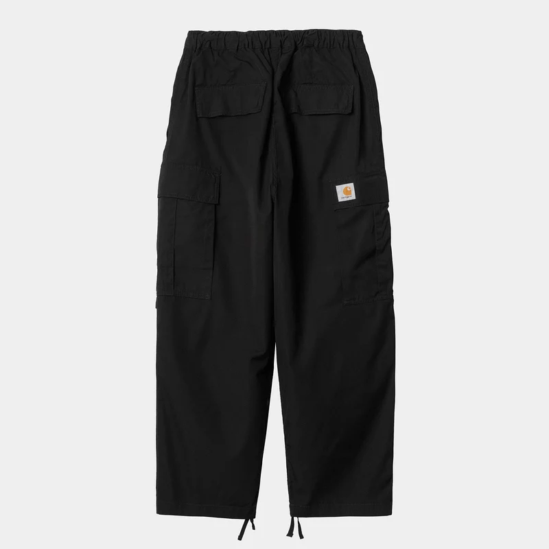 Carhartt WIP HEREN Jet Cargo Columbia Ripstop Broek - Zwart Uitgespoeld