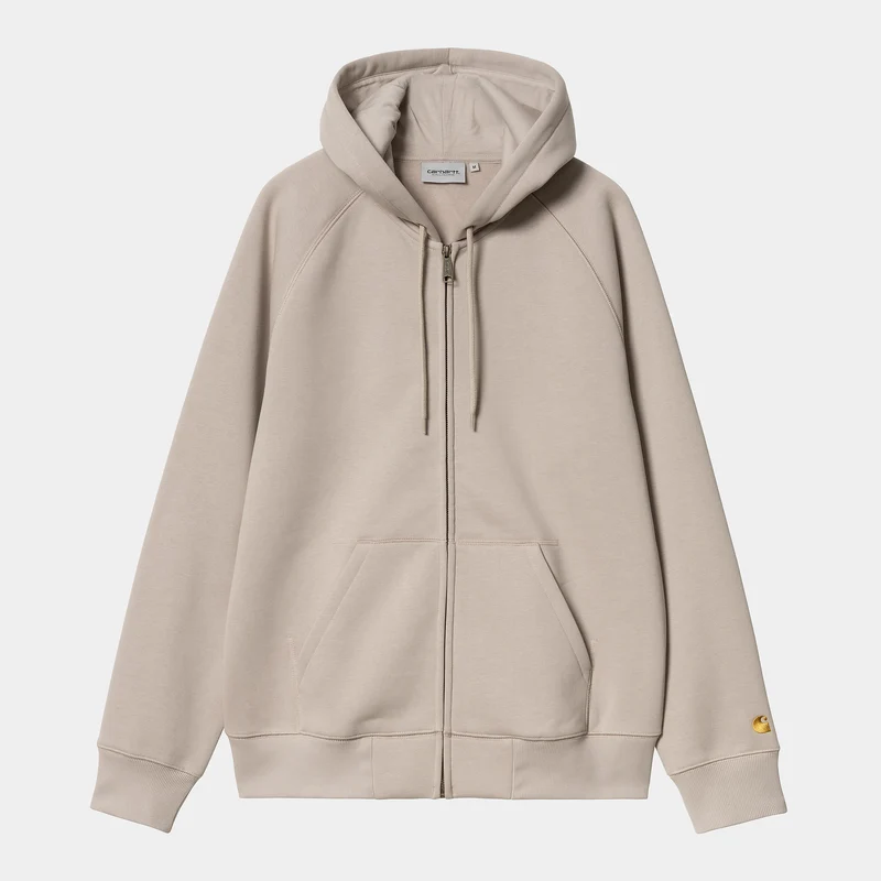 Carhartt WIP Heren Chase Zip Front Jacket Hoodie - Donkerbeige
