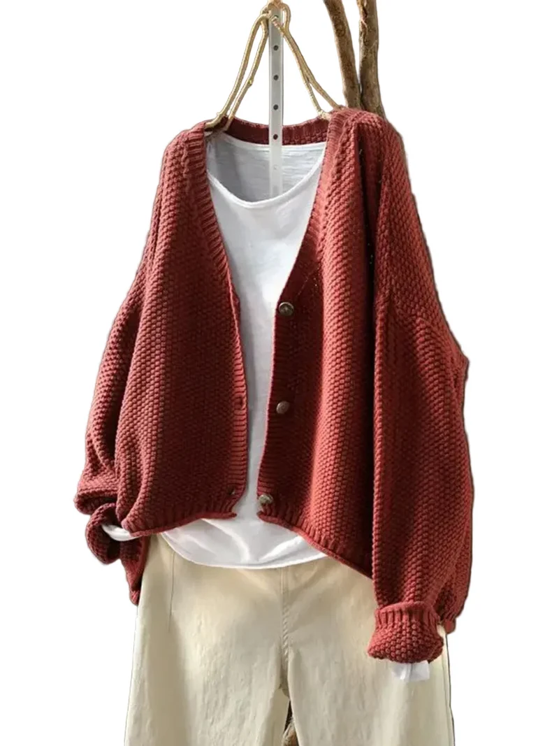 Dames Strickcardigan V-hals Casual